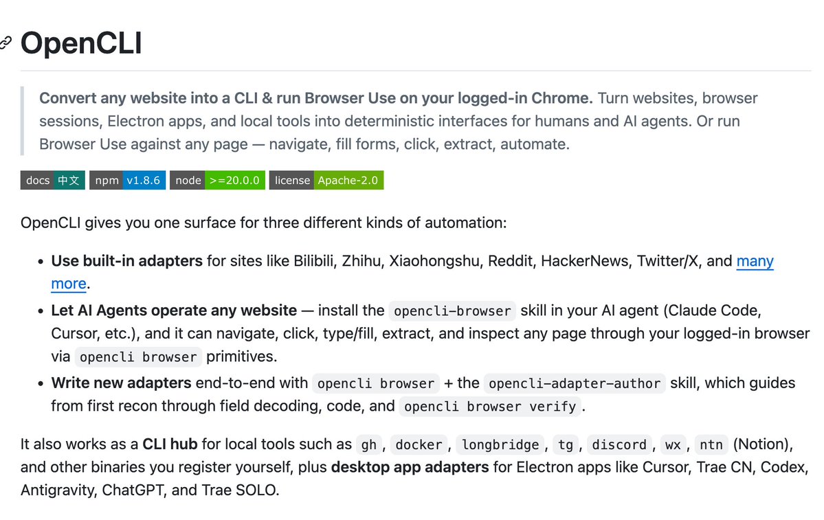 OpenCLI drives Reddit through my own logged-in browser session